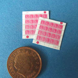 Victorian Stamps - Pink